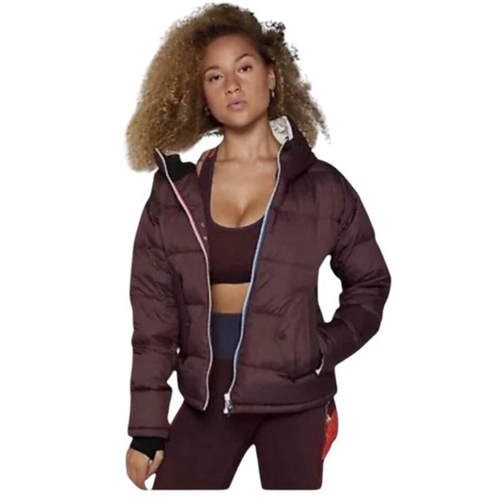 Fourlaps Cover Down Full Zip Hooded Jacket Winter Fudge Women's Size Small NWT